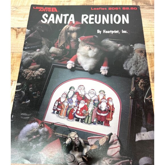 Santa Reunion Cross Stitch Pattern Leaflet By Heartprint Inc. Leisure Arts 2061 - Picture 2 of 3